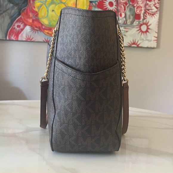 Michael Kors Jet Set Travel Large Chain Shoulder Tote - Picture 3 of 8